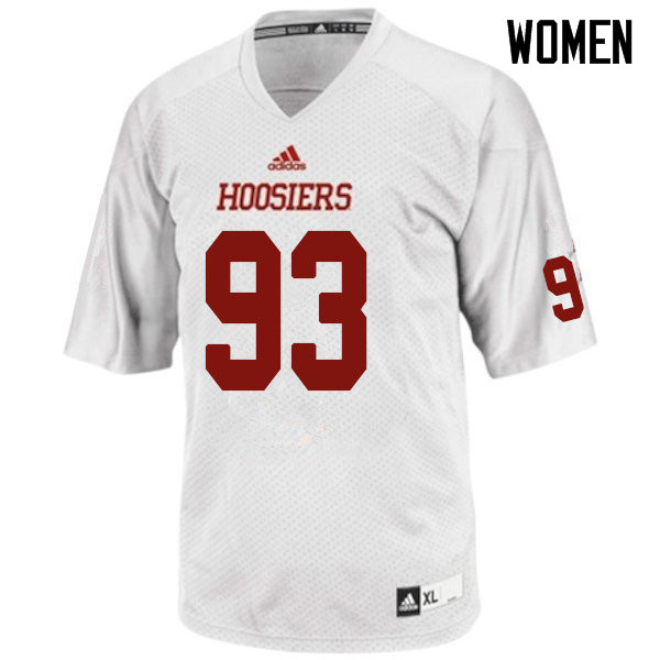Women #93 LeShaun Minor Jr. Indiana Hoosiers College Football Jerseys Sale-White